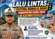 Hindari Kemacetan Saat Festival Bunga dan Buah Karo 2026, Satlantas Polres Karo Siapkan Jalur Alternatif dan Pengamanan Maksimal