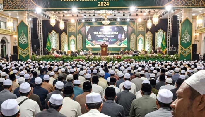 Ribuan jamaah tabligh Padati Masjid Madani Markaz Medan.